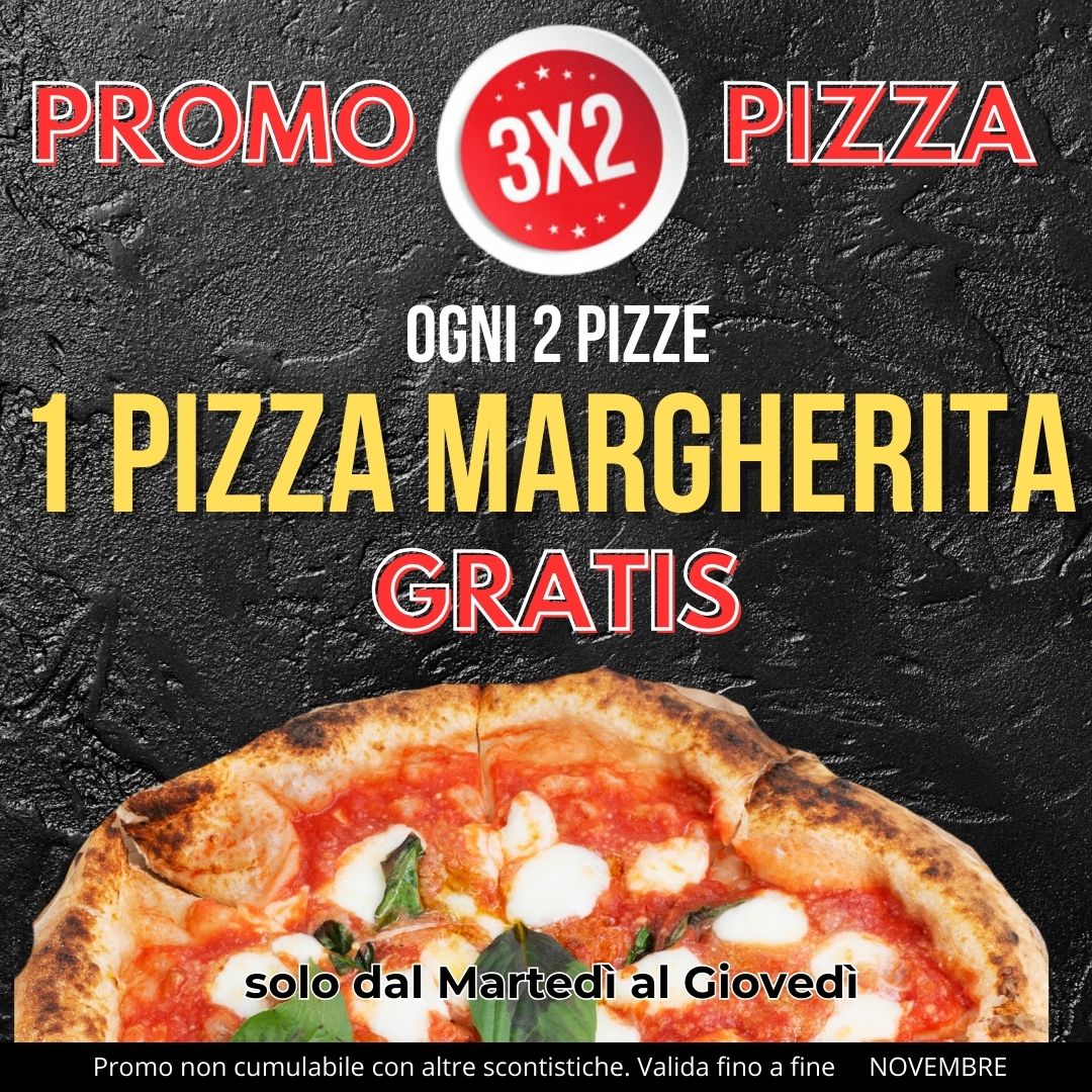 Promo 3×2. Gratis 1 Margherita